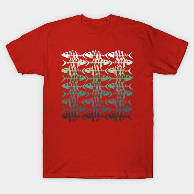 Fishes all over T-Shirt by Artsecrets collection